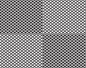 Seamless pattern of black and white rhombuses on a white background	