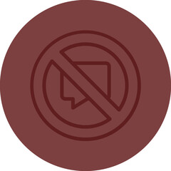 No Message Vector Line Maroon Circle Maroon