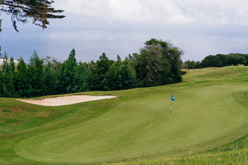landscape of the Palheiro Ferreiro golf course, Funchal, Madeira Island, Portugal