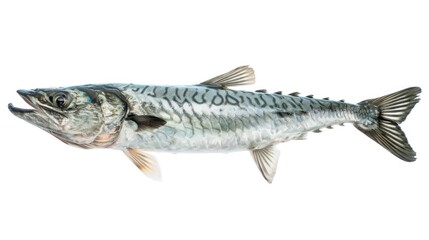 Naklejka premium barracuda fish isolated on white background