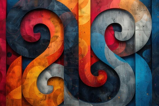 abstract background in colors and patterns for National Ampersand Day
