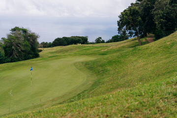 Fototapeta premium landscape of the Palheiro Ferreiro golf course, Funchal, Madeira Island, Portugal