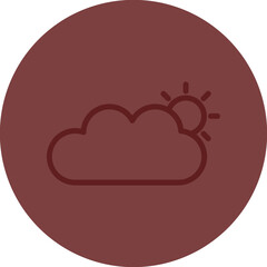 weather Vector Line Maroon Circle Maroon