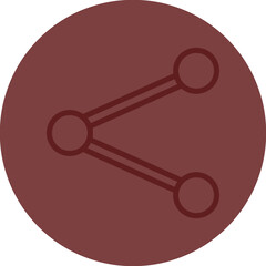 Share Vector Line Maroon Circle Maroon
