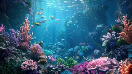 Obraz premium underwater sea wallpaper