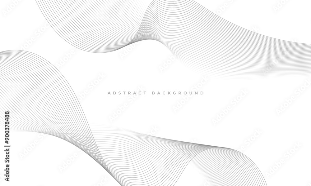 Poster abstract white background with grey wavy lines. vector illustration with wave stripes