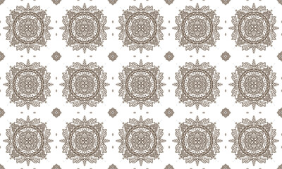 Elegant Mandala seamless pattern.