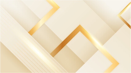 Obraz premium Elegant cream shade background with line golden elements