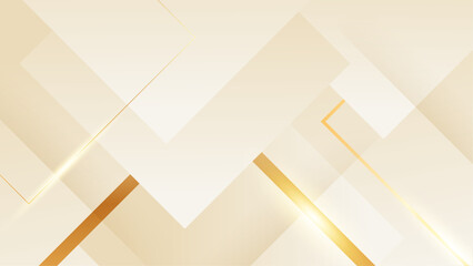 Elegant cream shade background with line golden elements