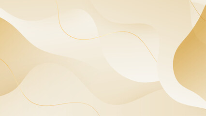 Elegant cream shade background with line golden elements