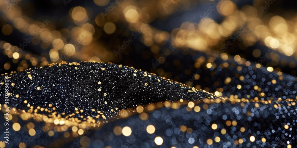 Poster abstract black and gold textures create a mesmerizing visual effect