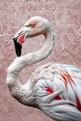 flamingo, fancy, club, art, painting