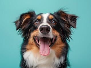 Fototapeta premium Cheerful Dog with Tongue Out