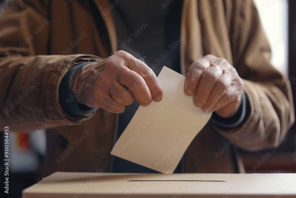Poster A person placing a document in a file folder