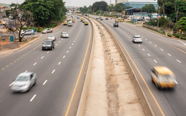 ight traffic along Lagos Ibadan highway, Nigeria, July 27 2024. Petrol sells at 850 naira per...