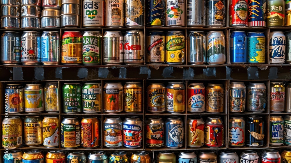 Aufkleber create 50 prompts for stock photos related to canned drinks around the world with 100-250 characters
