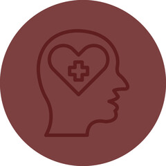 Wellbeing Vector Line Maroon Circle Maroon