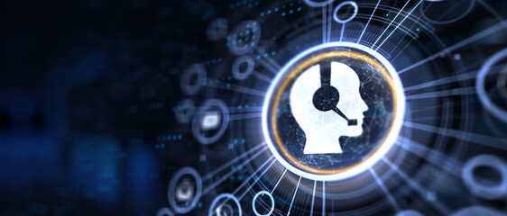 Technical Support Customer service business and technology concept.