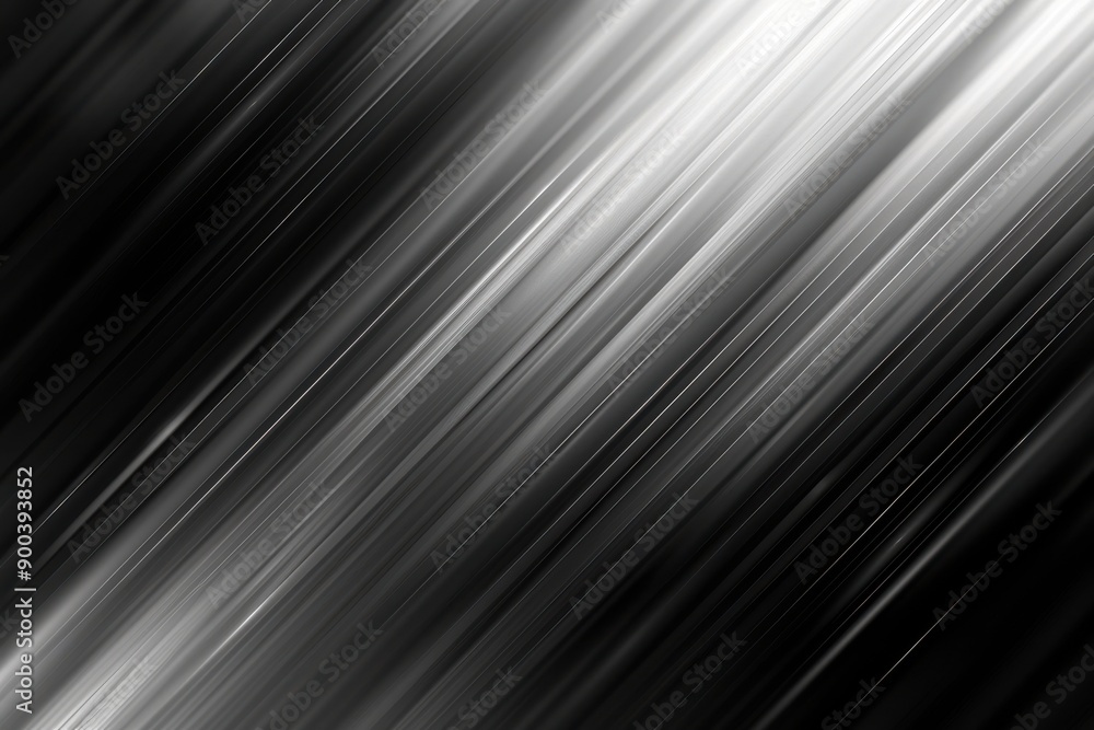 Poster a sleek and abstract design featuring diagonal lines in varying shades of black and white. the image