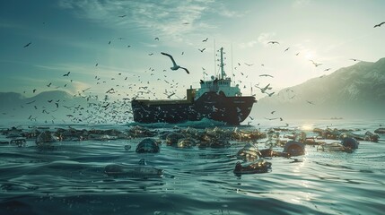 Fototapeta premium Marine garbage collector