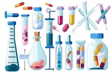 Conceptual medical illustration isolated created with Generative AI