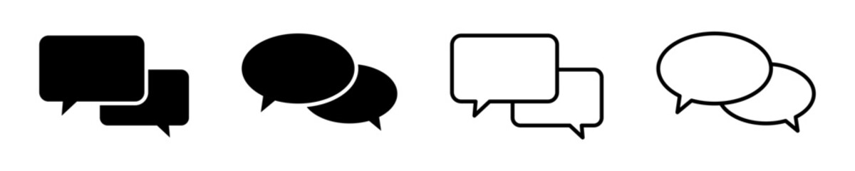 Chat icon. Talk bubble speech icon. Dialogue balloon icon.