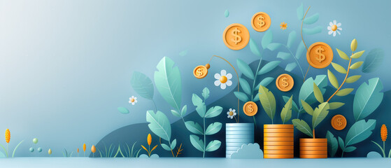 Explore a flat design illustration showcasing a diverse investment portfolio with various assets. Suitable for finance concepts.