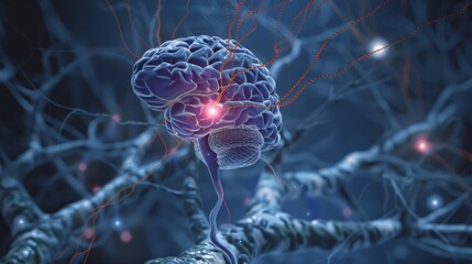 Human Brain with Neural Activity