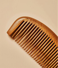 Wooden hair comb, eco beauty accessory