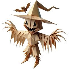 scarecrow ghost halloween origami.