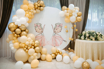 Party photo zone from different types of balloons.