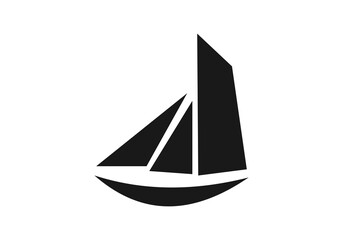 sailboat icon logo template vector illustration icon