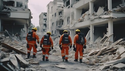 Search and Rescue Teams operating in a crisis area