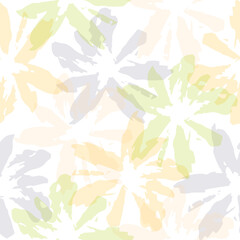 Vector illustration of watercolor textured abstract art textile flower design