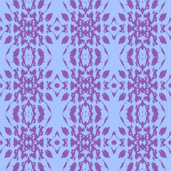 Blue and white watercolor ornament painted with watercolor on paper.