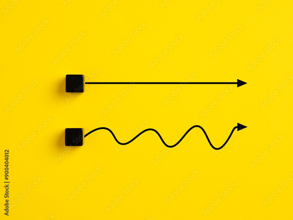 Poster choosing the simple and easy way or complicated way.