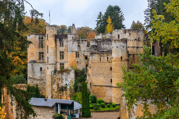 Ruins of the medieval Beaufort castle, Luxembourg