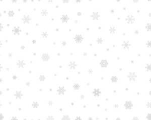 Seamless pattern of whitw snowflakes