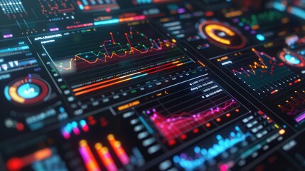 Fototapeta premium financial dashboard with real-time data, illustrating financial monitoring.