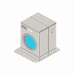 Fototapeta premium Isometric washing machine on a isolated white background (10)