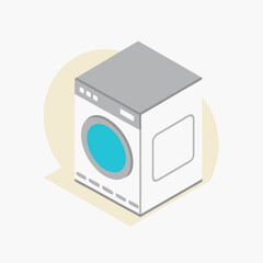Obraz premium Isometric washing machine on a isolated white background (1)