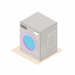 Fototapeta premium Isometric washing machine on a isolated white background (22)