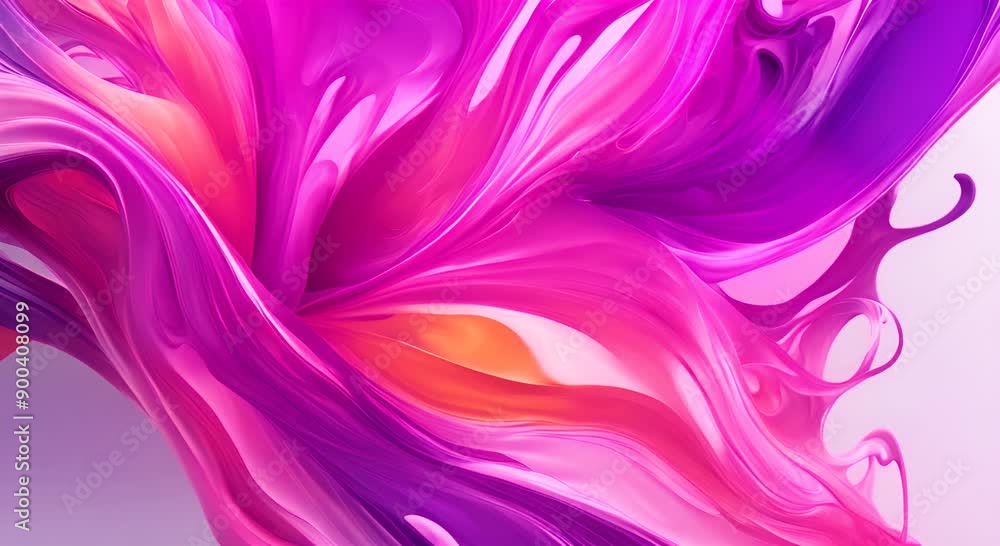 Poster this vibrant abstract art piece features dynamic splashes of purple and pink hues on a white backgro