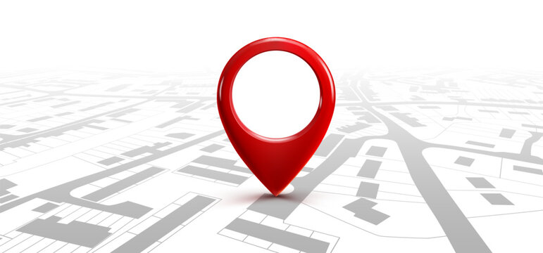 GPS navigator pointer on city map, navigation, logistics, geography, communication, transport, travel theme concept, location marking with a pin on a map