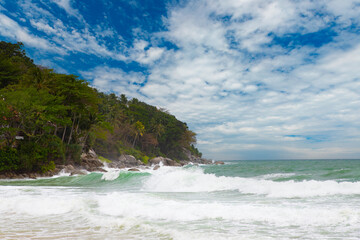 Vacaciones exóticas y relajación en la playa del Océano Índico en Tailandia, papel tapiz, fondo