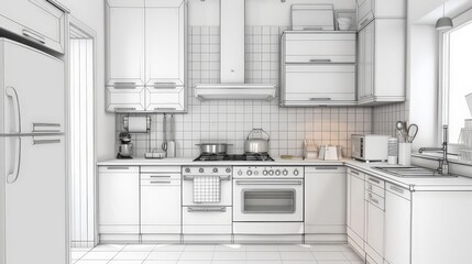 The kitchen work triangle is a key design principle that improves efficiency. 