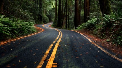 Obraz premium Write about a road that symbolizes a personal journey. How does this road represent your goals, challenges, and growth throughout life