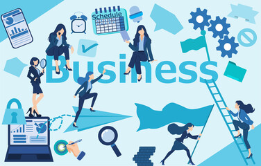 ビジネスの壁紙イラスト(アイキャッチ・サムネ)