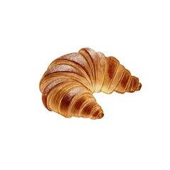 Tasty croissant, latte, coffee for breakfast, cafe, bakery, branch of coffee