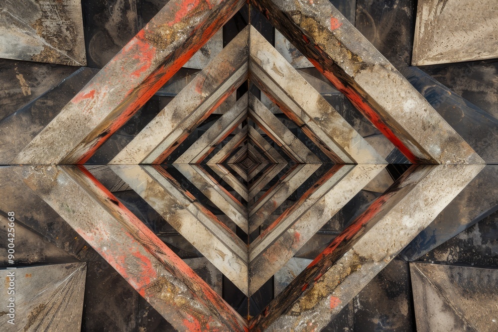 Aufkleber colorful pattern with diagonal design, geometric pattern of intersecting lines and angles